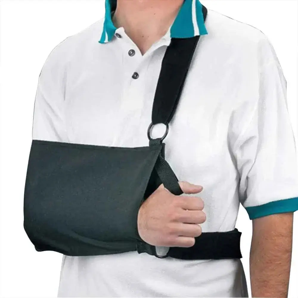 SHOULDER IMMOBILIZER SLING WITH FOAM PADDED WAIST AND SHOULDER STRAPS