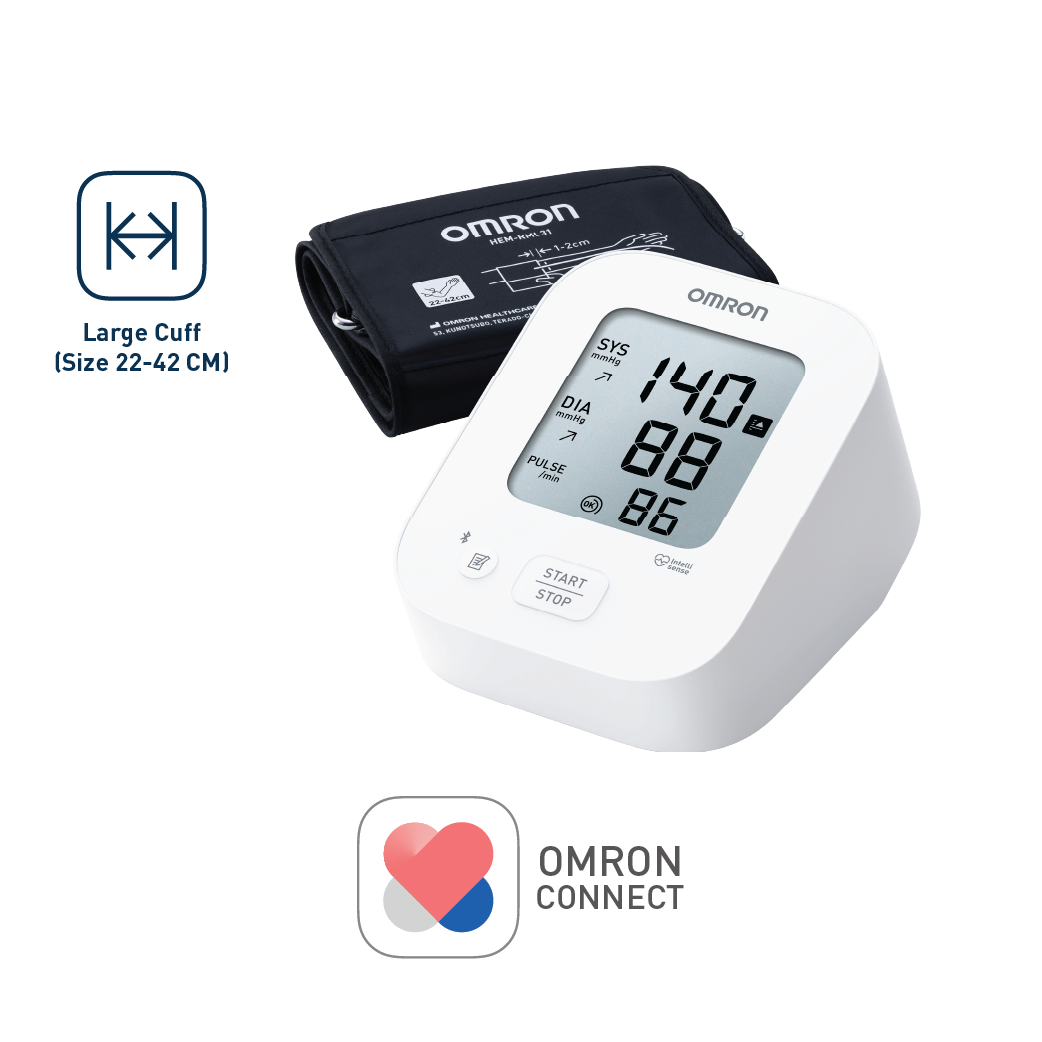 Omron HEM-7183T1L Deluxe Bluetooth blood pressure monitor with large cuff