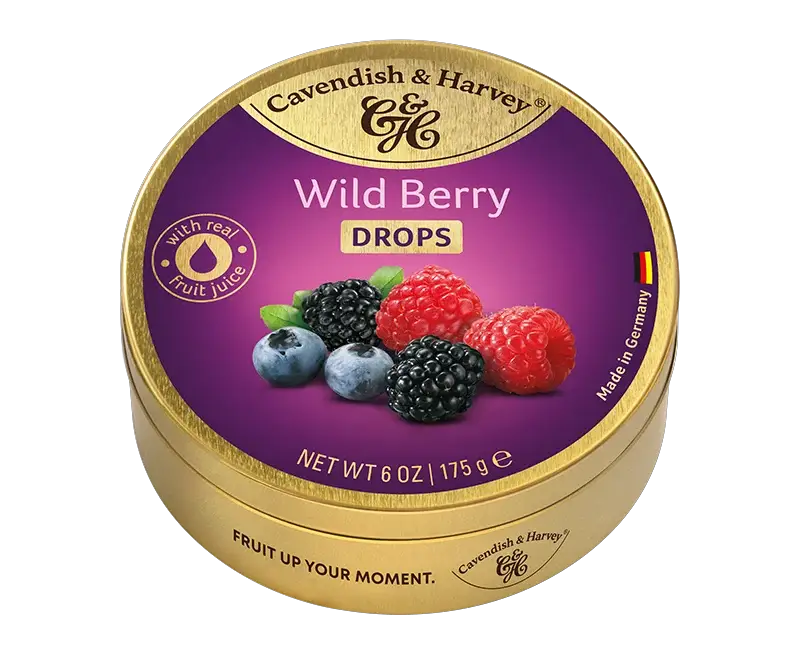 Cavendish & Harvey Wild Berry Drops Fruit Juice Sweets 175g