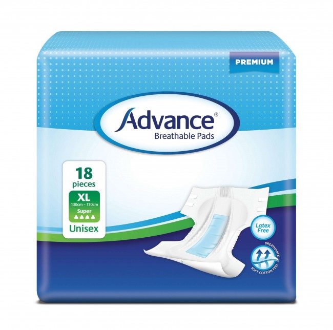 Advance® Breathable Pads anatomically shaped,Breathable Pads,comfort,fast and even absorption,issues,skin dry,super absorbent polymers
