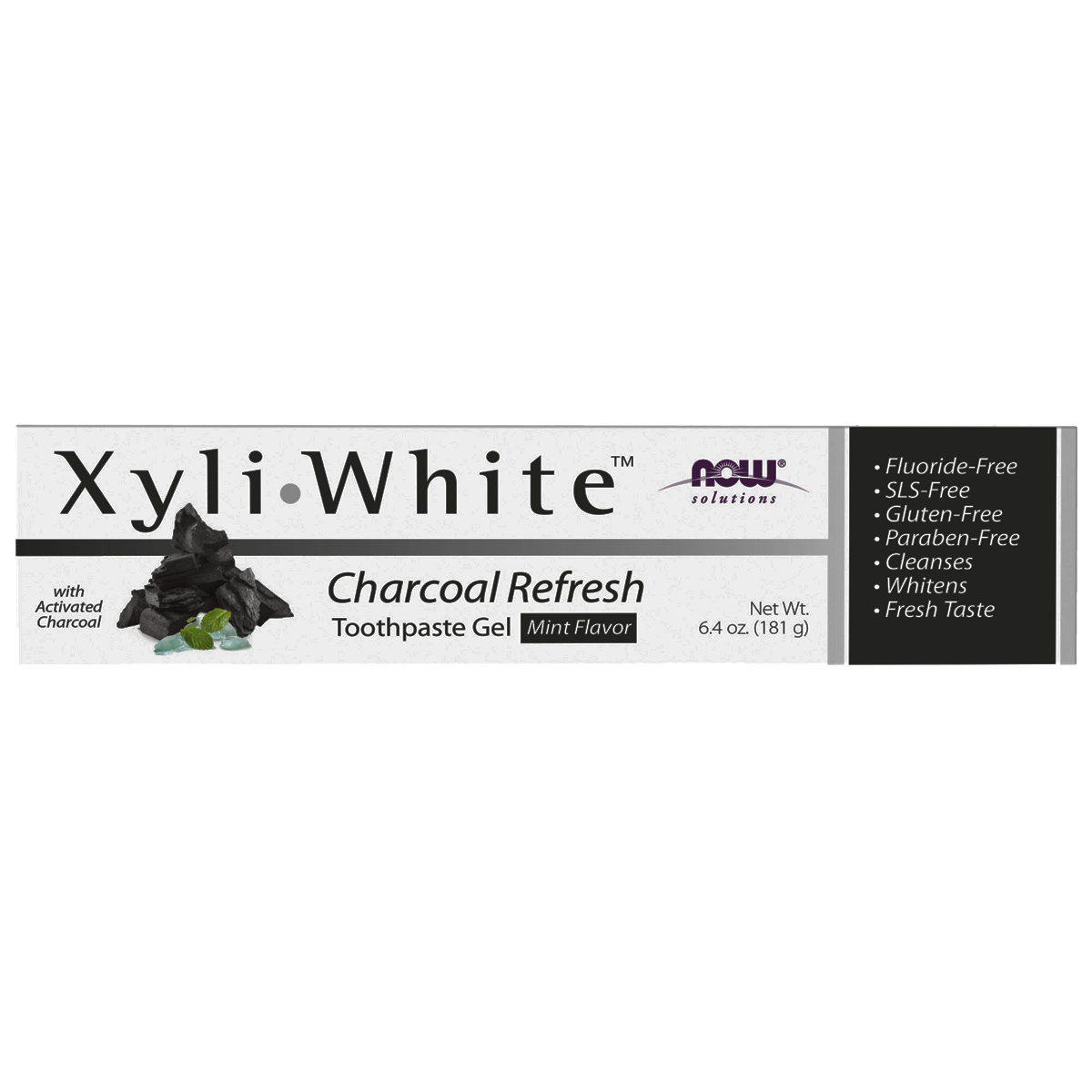 XyliWhite, Toothpaste Gel – Charcoal Refresh Mint 181g