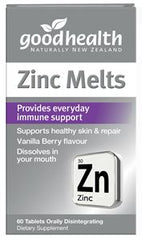 Good health Zinc Melts 60 Tablets Good health Zinc Melts,Goodhealth Zinc Melts,healthy skin,immune,immune boost,immune health,immune support,issues,zinc