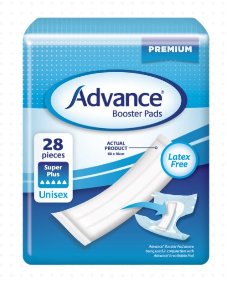Advance® Booster Pads Absorbent,Booster Pads,comfort,dryness,high quality,issues,layer of protection,neutralise odour,polymers