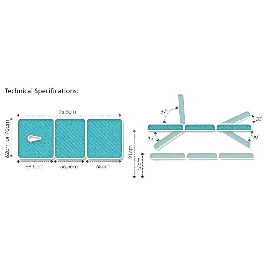 Allcare Muriwai 3 Section Electric Variable Height Table