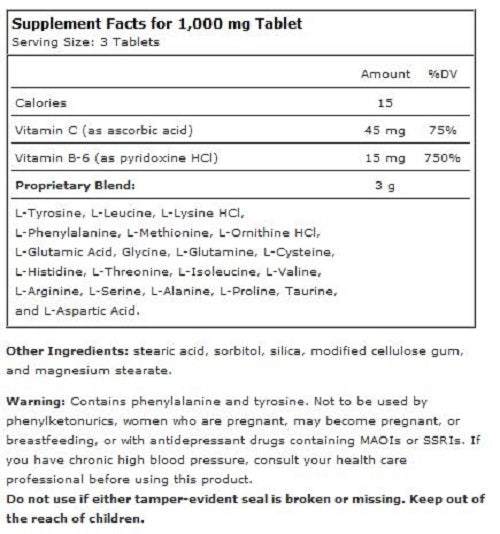 Source Naturals Amino Day 1000mcg Tablets - Premium Amino Acid Supplement, 60 Count 1000mcg Tablets,Amino Acid Supplement,Daily Amino Boost,Dietary Supplement,optimized,Premium Amino Supplement,Source Naturals