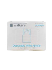 Walker's Disposable Aprons  White Dispenser Pack - Box 100