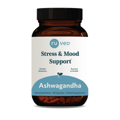 RU Ved Ashwagandha Stress and Cognitive Support 60 Veg Capsules - DominionRoadPharmacy