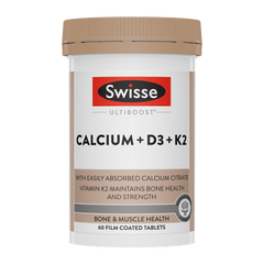 Swisse Ultiboost Calcium + D3 + K2 60 Tablets
