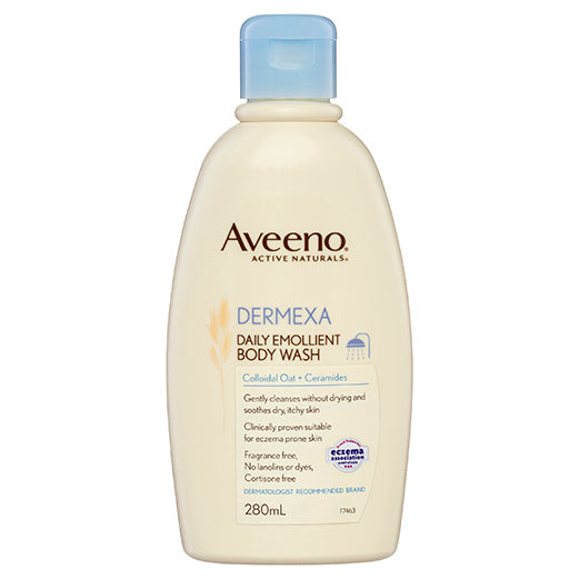 Aveeno Dermexa Daily Emollient Body Wash 280ml aveeno,aveeno dermexa,body wash,dry skin,eczema,issues