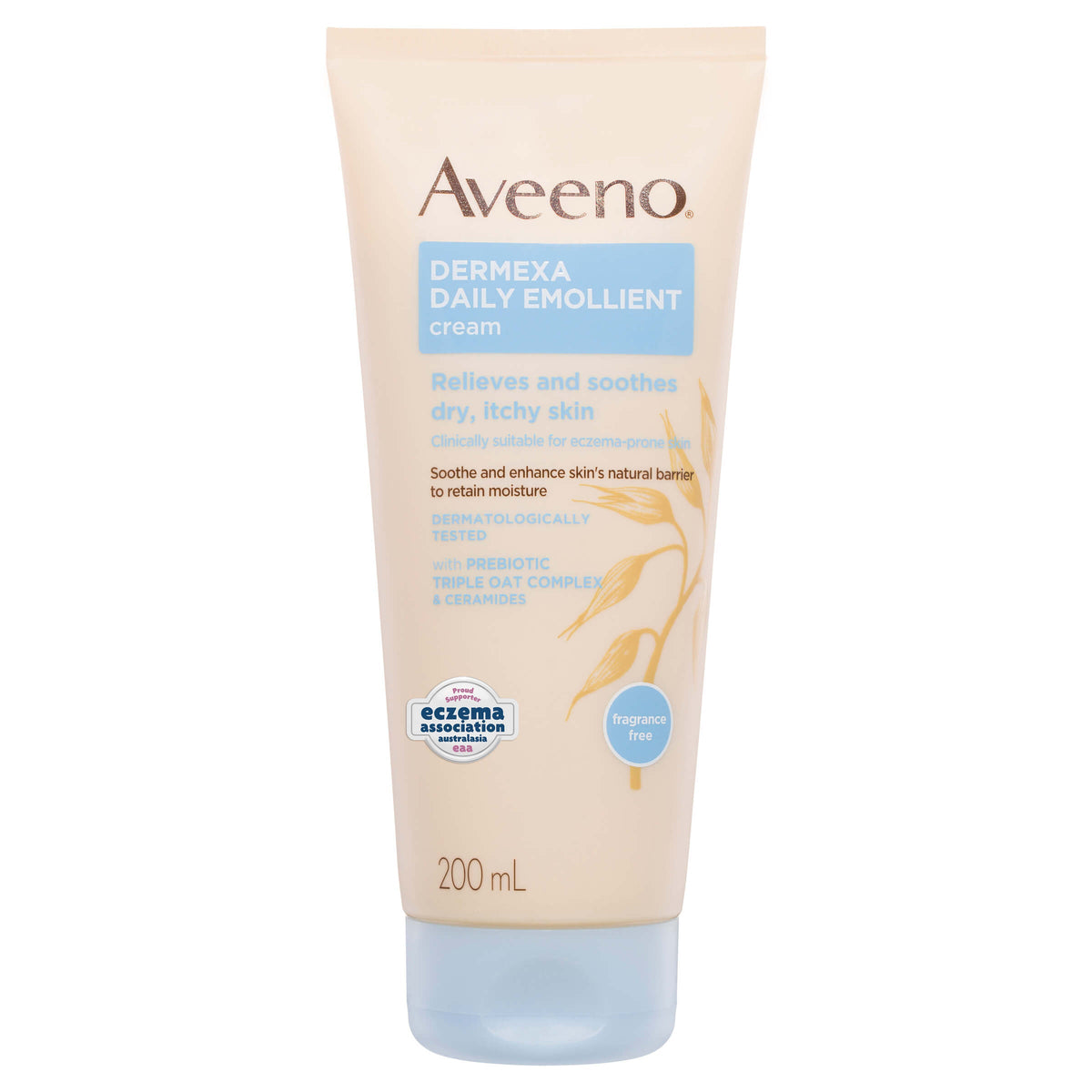 AVEENO Dermexa Daily Emollient Cream 200ml cracked skin,dry skin,dry skin cream,intensive moisturiser,issues,moisturiser,moisturising lotion