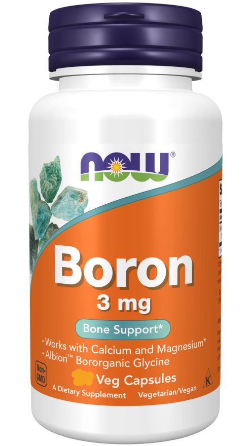now Boron 3mg 250 veg capsules Boron,issues,joint and bone health,Now,now Boron 3mg,Now Products,Now suppl,Now supplements