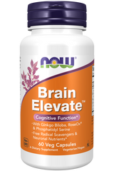 now BrainElevate 60 veg capsules Brain Attention,Brain Health,brain support,issues,Now,Now Products,Now suppl,Now supplements