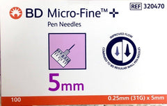 BD Micro-Fine Pen Needles 0.25mm (31G)*5mm 100's BD Micro-Fine Pen Needles,diabetes,issues,Micro-Fine Pen Needles,microfine,needles,Pen Needles