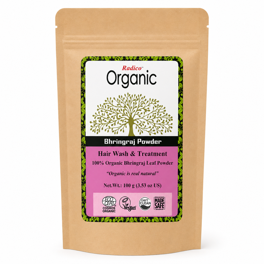 Radico Organic Bhringraj Leaf Powder 100g stand-up pouch