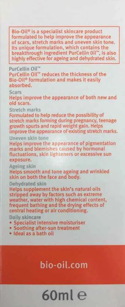 DominionRoadPharmacy Bio-Oil skincare product for improving skin appearance and hydration 60ml