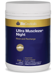 Bioceuticals Ultra Muscleze Night Rest and Recharge 240gm bioceuticals,issues,joint and muscle support,muscle,muscle ache,muscle cramps,muscle fatigue,muscle pain,muscle relaxation,muscle spray,probiotic,Ultra Muscleze® Night Rest and Recharge