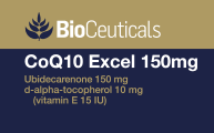 Bioceuticals CoQ10 Excel 150mg 60 And 90 Caps Healthy Cardiovascular System Function bioceuticals,cardiovascular,cardiovascular health,CoQ10 Excel 150mg Supporting Healthy Cardiovascular System Function,heart,heart attack,heart burn,heart care,heart healt