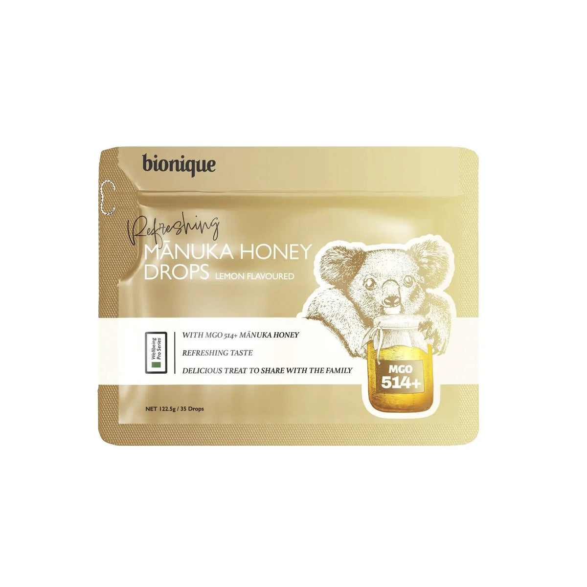 Bionique Manuka Honey Drops Lemon 35 Lozenges