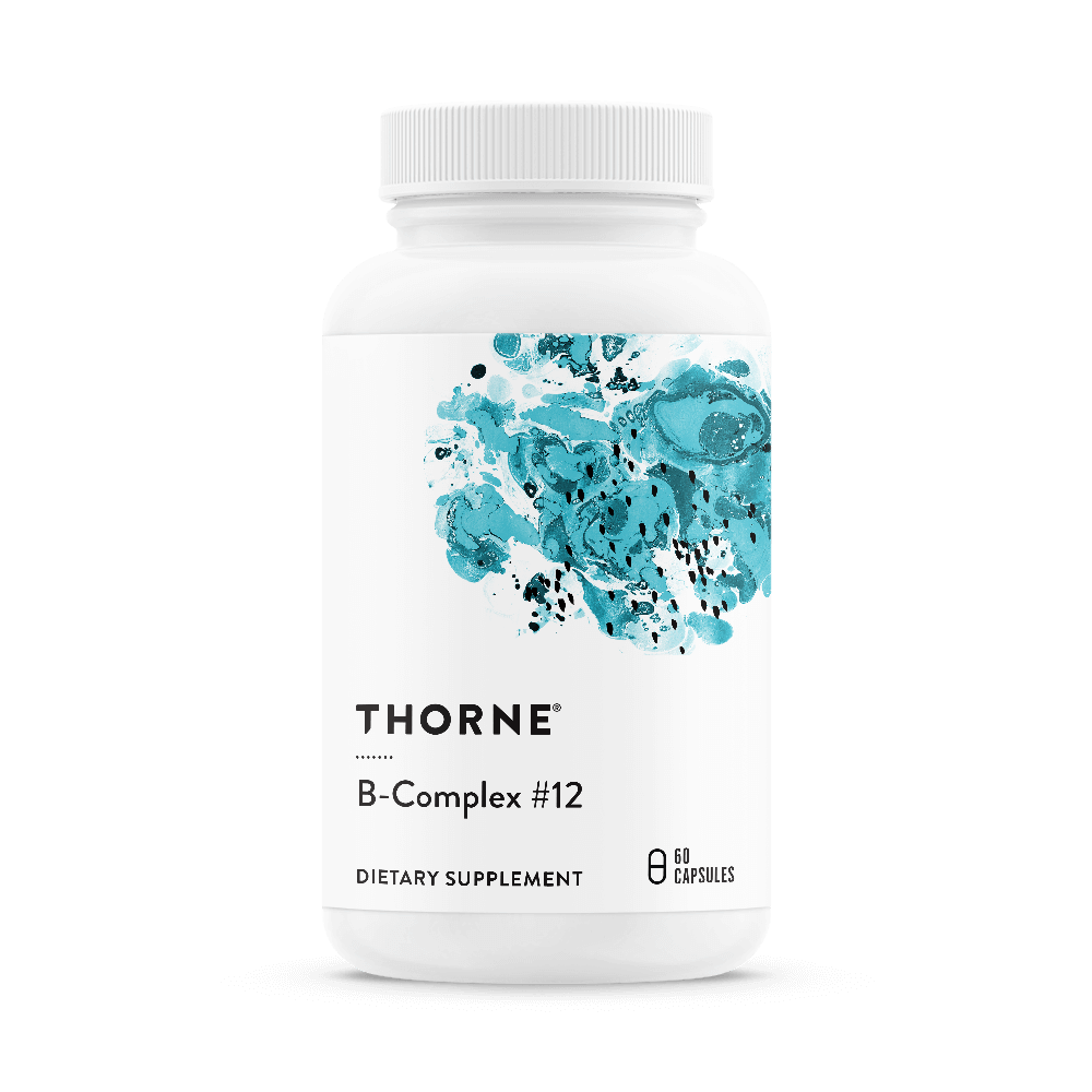 Thorne B-Complex #12 60 Caps activated b12 complex,b activated b12,B12 oral drops,digestion,digestive,digestive enzymes,digestive health,Digestive probiotic,indigestion,issues,liver function,methyl B12 drops,vitamin b12,vitamin b12 complex