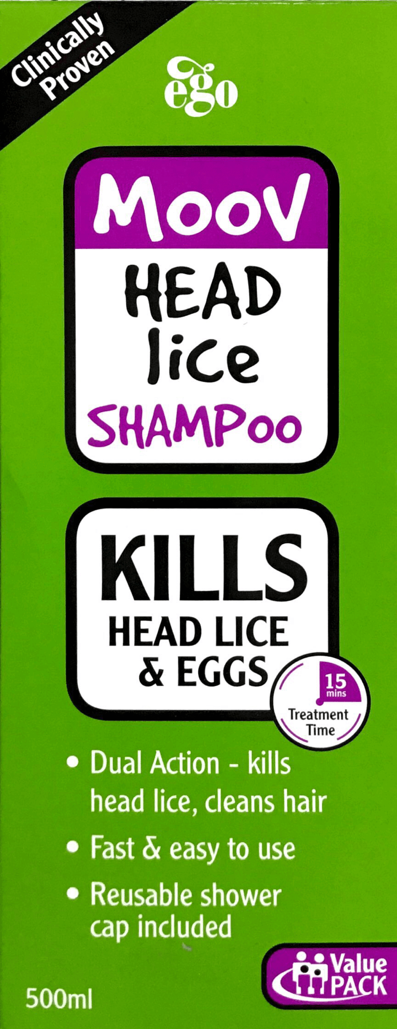 Ego Moov Head lice Shampoo - 500 ml ego,head lice,headlice,issues,lice,lice shampoo,moov