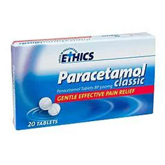 Ethics Paracetamol Cap Shaped Tablets 500mg 20 Pack