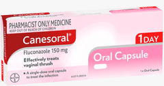 Canesoral Single Dose 150mg Oral Capsule Pharmacist Only Medicine canes oral,flucazole,fluconazole,flunazol