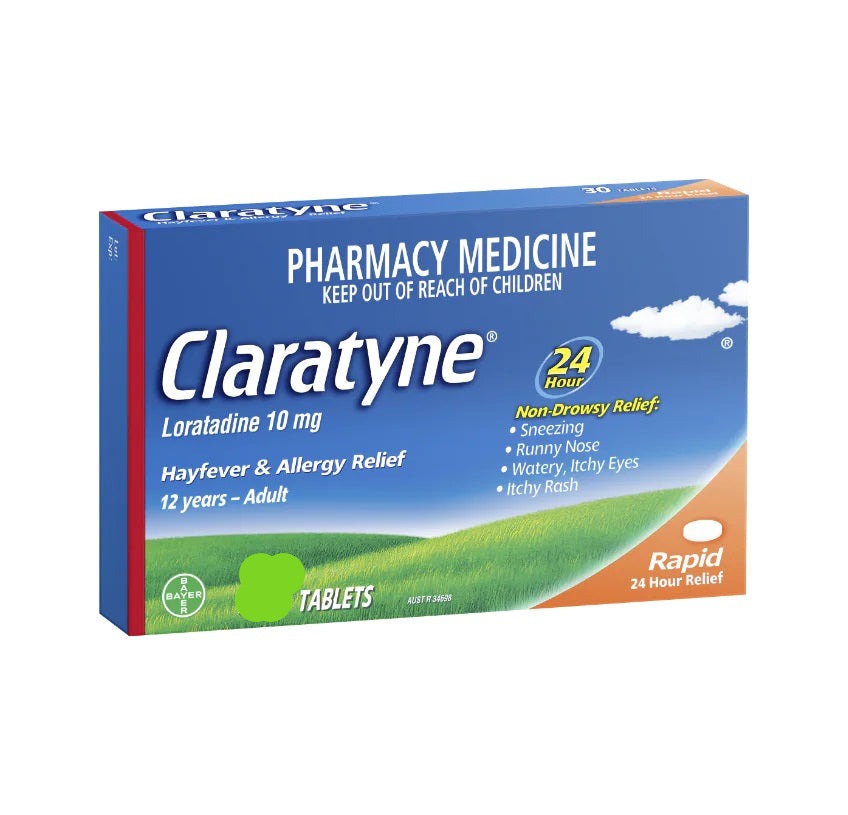 Claratyne Hayfever & Allergy Relief Rapid 10 tablets allergy,anti histamine,claratyne,covid,google,issues,non drowsy anti histamine
