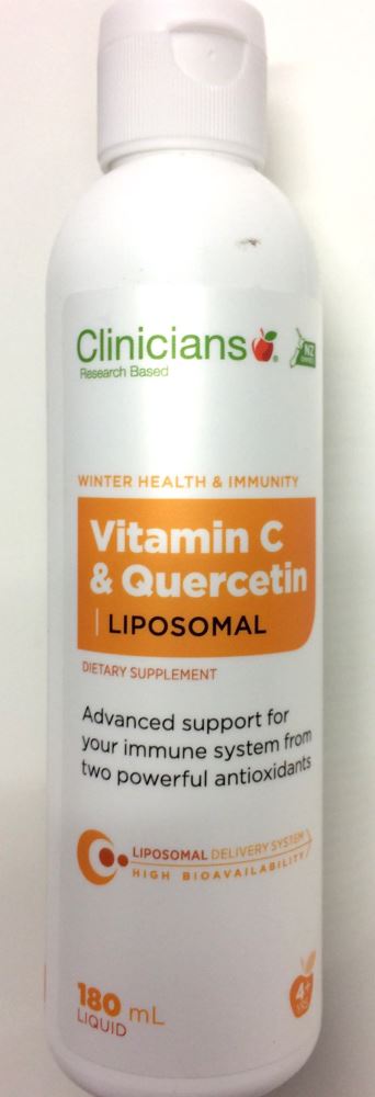 Clinicians Vitamin C Quercetin Liposomal 180ml - Immune Support & Antioxidant Boost Antioxidant Boost,Immune Support,Liposomal Vitamin C,optimized,Quercetin Supplement