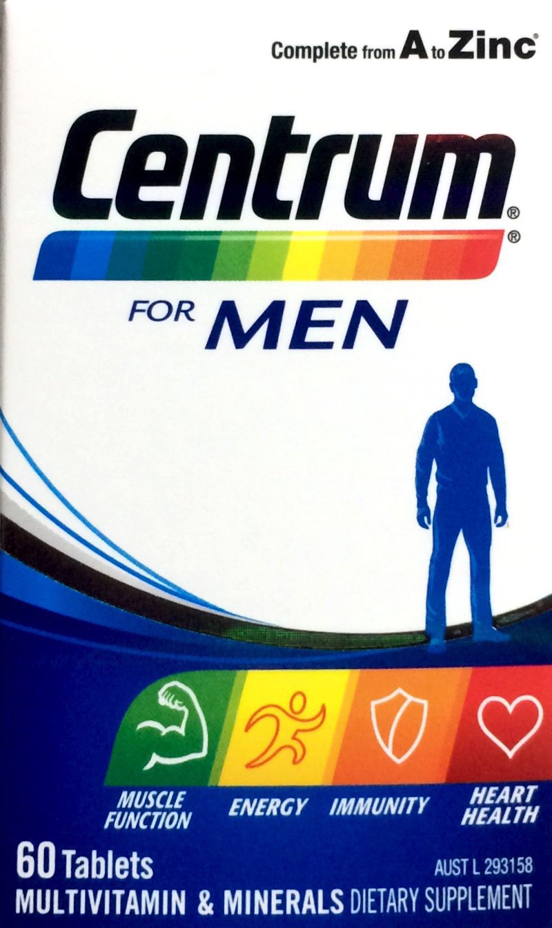 Centrum For Men Multivitamins - 60 Tablets for Optimal Health Centrum For Men,daily vitamins for men,men's health supplements,multivitamins for men,optimized