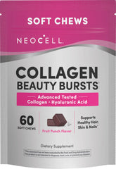 NeoCell Collagen Beauty Bursts Supports Healthy Hair and Nails Dietary Supplement 60 Soft Chews