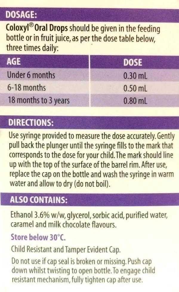 Coloxyl Oral Drops 30ml Qty restriction (2) applies constipation,constipation for infants,issues,laxative for infants