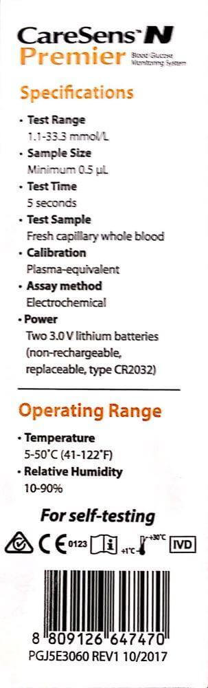 CareSens N Premier Blood Glucose Monitoring System blood,bloodsugar,CareSens,diabetes,glucose,issues,monitoring,premier,Premierbooklet