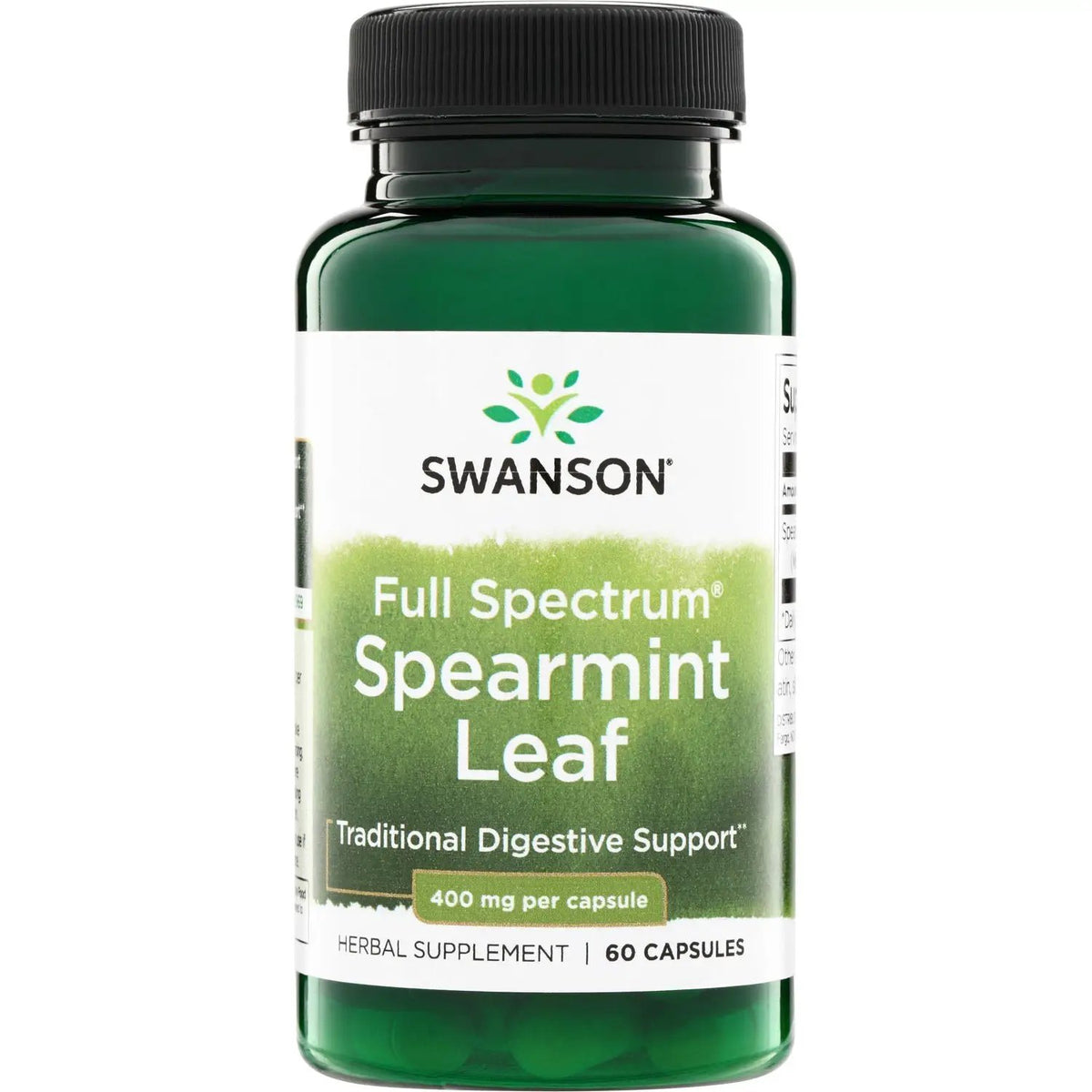 Swanson Spearmint Leaf Full Spectrum 400mg 60 Capsules
