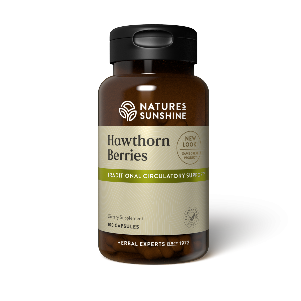 Nature's Sunshine Hawthorn Berries 100 Capsules circulation,hawthorn,heart,issues,natures sunshine