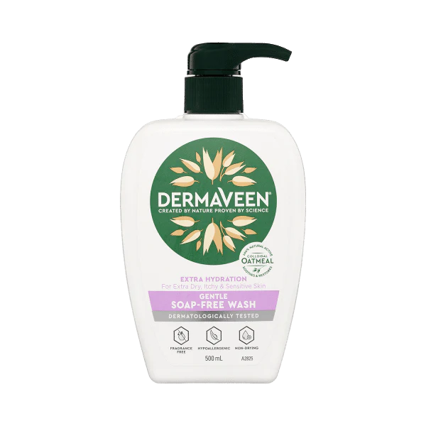 DermaVeen Extra Hydration Gentle Soap Free Wash 500ml Christmas gift,christmas sale,dermaveen,DermaVeen Extra Hydration Gentle Soap Free Wash 250ml,issues,soap free washwash