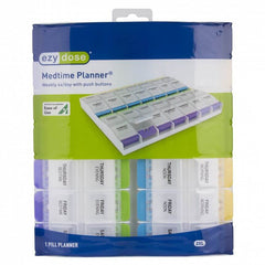 Ezy Dose Push Button Pill Remind 7 day XL Medtime