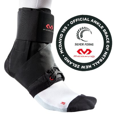 McDavid 195 Ankle Brace with straps Black Large