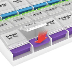 Ezy Dose Push Button Pill Remind 7 day XL Medtime