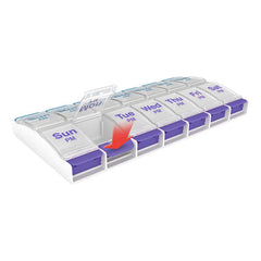 Ezy Dose Push Button Pill Reminder 7 day XL AM/PM