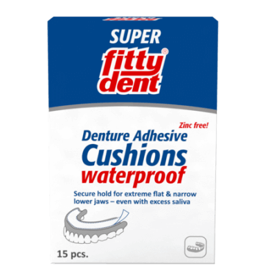Fittydent Denture Adhesive Cushions 15 per Pack Adhesive Cushions,Cleans and whitens full dentures,Denture Adhesive Cushions,Denture Cleaners,Denture Cleansing,Denture Cleansing Tab,Denture Cushions,Denture Tabs,dentures shine,fittydent denture adhesive,F