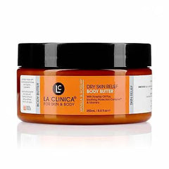 La Clinica Dry Skin Relief Body Butter Dry Skin Relief Body Butter,flavoured natural body butter.,Ideal for all ages,issues,La Clinica Dry Skin Relief Body Butter,replenished,sensitive skins are soothed,softened