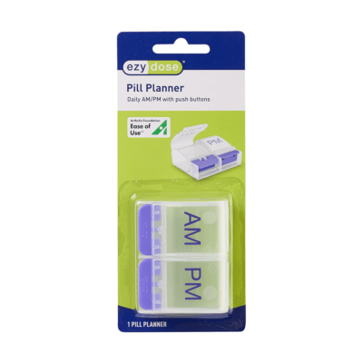 Ezy Dose Push Button Pill Reminder 1 day AM/PM