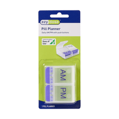 Ezy Dose Push Button Pill Reminder 1 day AM/PM