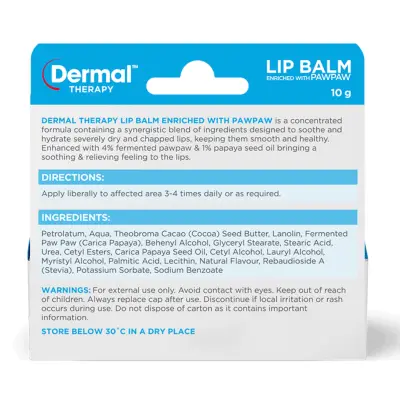 Dermal Therapy Lip Balm Soothes Severe Dry Lips With Intensive Hydration For Everyday Use