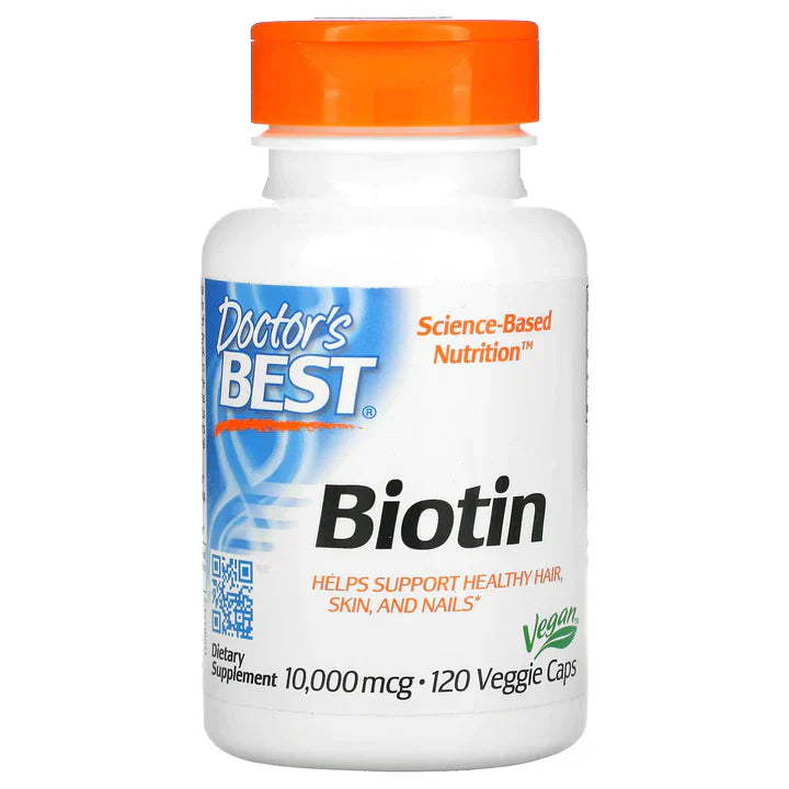 Doctor's Best Biotin 10,000 mcg 120 Veggie Caps 000 mcg,biotin,biotin 10000 mcg,Doctor's Best Biotin 10,hair,issues,skin,solar biotin