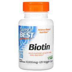 Doctor's Best Biotin 10,000 mcg 120 Veggie Caps 000 mcg,biotin,biotin 10000 mcg,Doctor's Best Biotin 10,hair,issues,skin,solar biotin