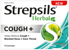 Strepsils Herbal Cough Lozenges Fresh Menthol 16 Pack