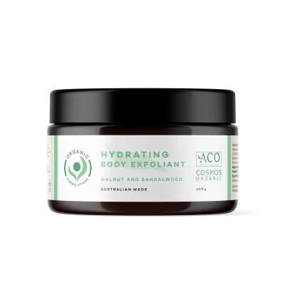 Organic Formulations Walnut and Sandalwood Body Exfoliant Hydrating Nourishes Skin Exfoliant 200g