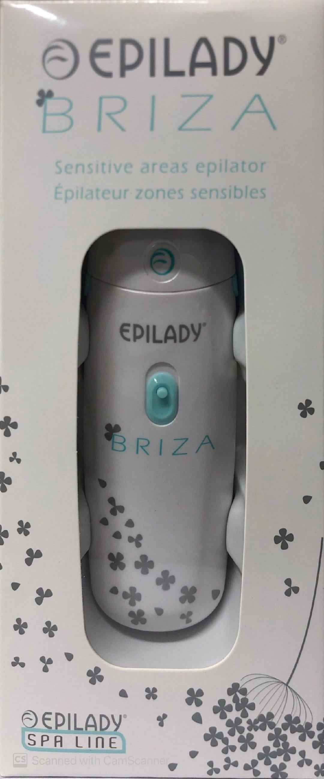 Epilady Briza sensitive facial epilator packaging for gentle hair removal in small areas.