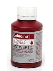 Betadine Alcoholic Skin Prep Antiseptic Solution 100ml alochol,antiseptic,betadine,heal,issues,skin prep,solution,wound,wound clean